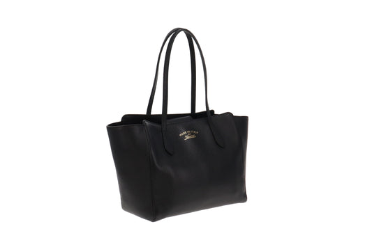 Gucci Black Leather Tote Style 10