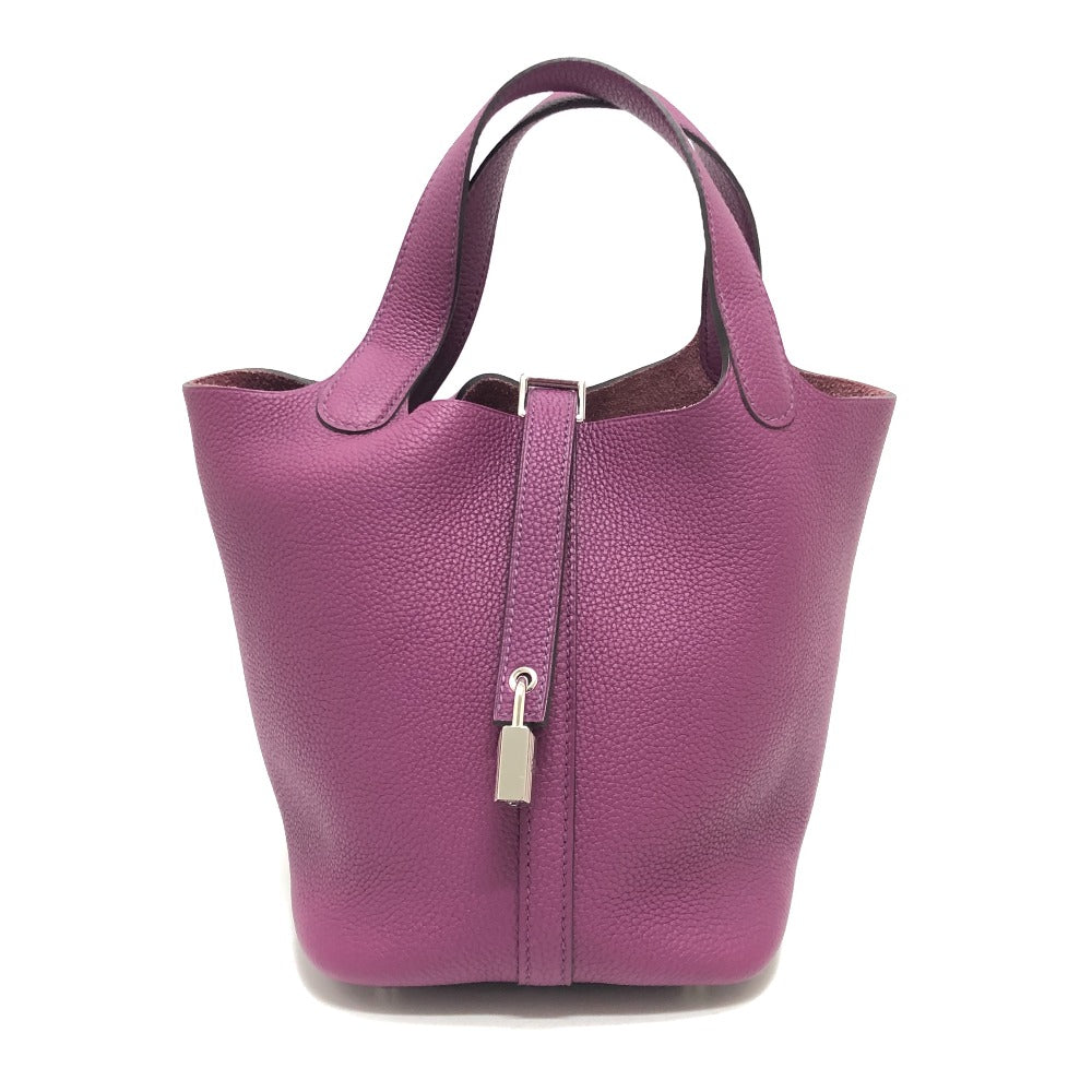 HERMES Handbag Togo purple Picotan Lock PM