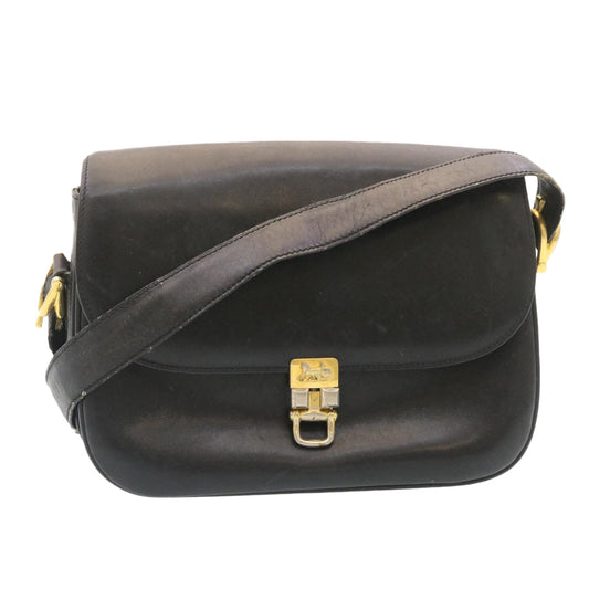 Luxury CELINE Horse Carriage Shoulder Bag Leather Black 28422