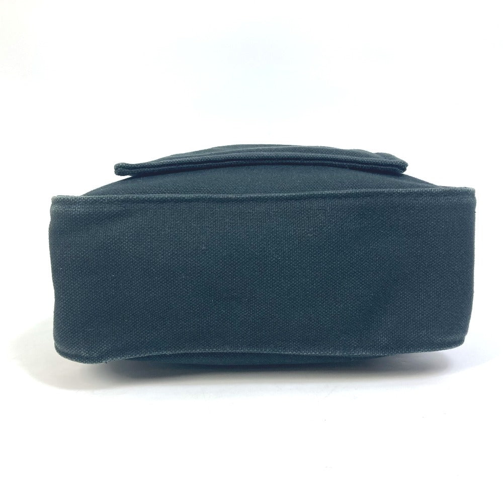 HERMES Tote Bag Canvas, Leather black Shoulder Maruwari PM Women