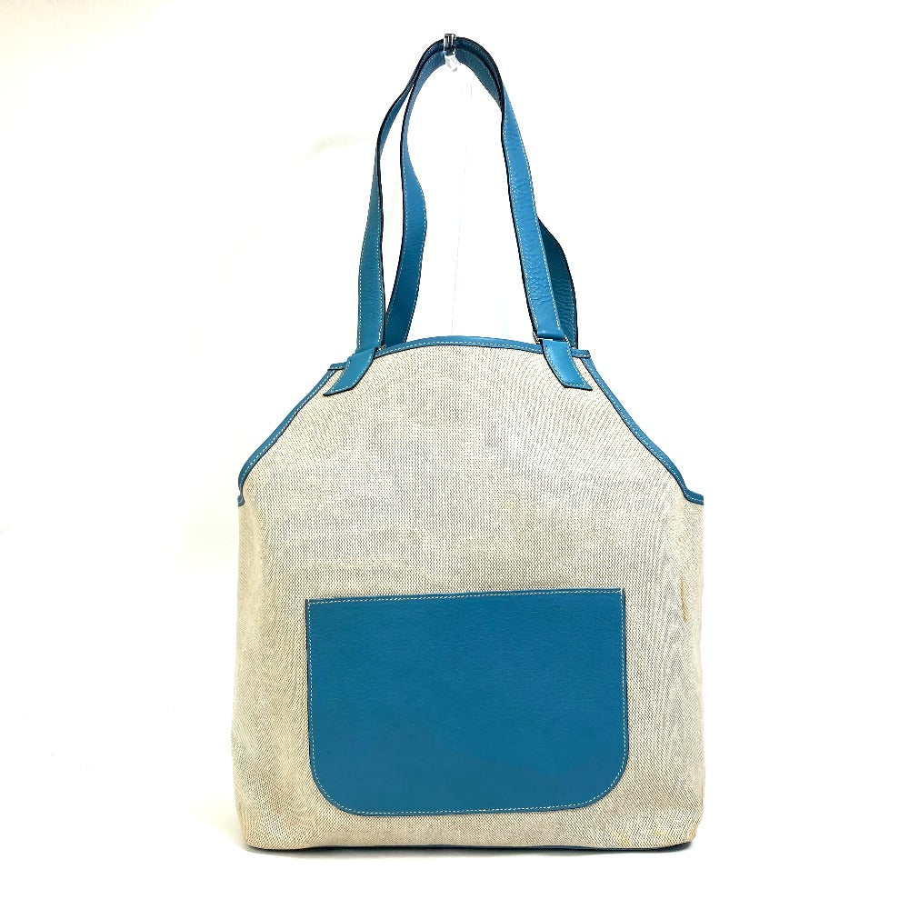 HERMES Tote Bag Toile Ash / Taurillon Clemence blue Shoulder Bag Shoulder Bag Jardine PM Women