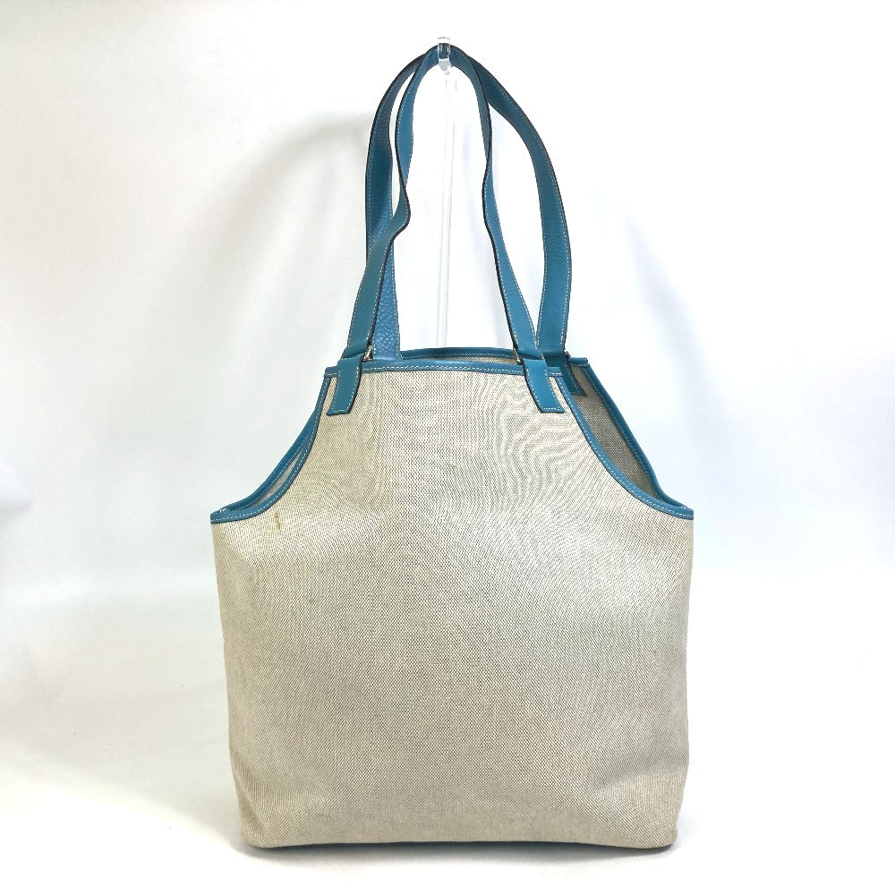 HERMES Tote Bag Toile Ash / Taurillon Clemence blue Shoulder Bag Shoulder Bag Jardine PM Women