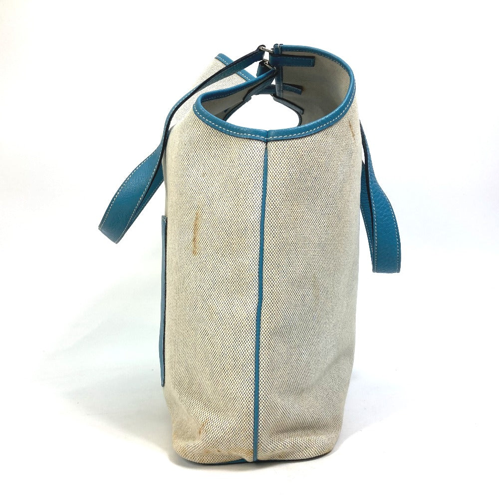 HERMES Tote Bag Toile Ash / Taurillon Clemence blue Shoulder Bag Shoulder Bag Jardine PM Women