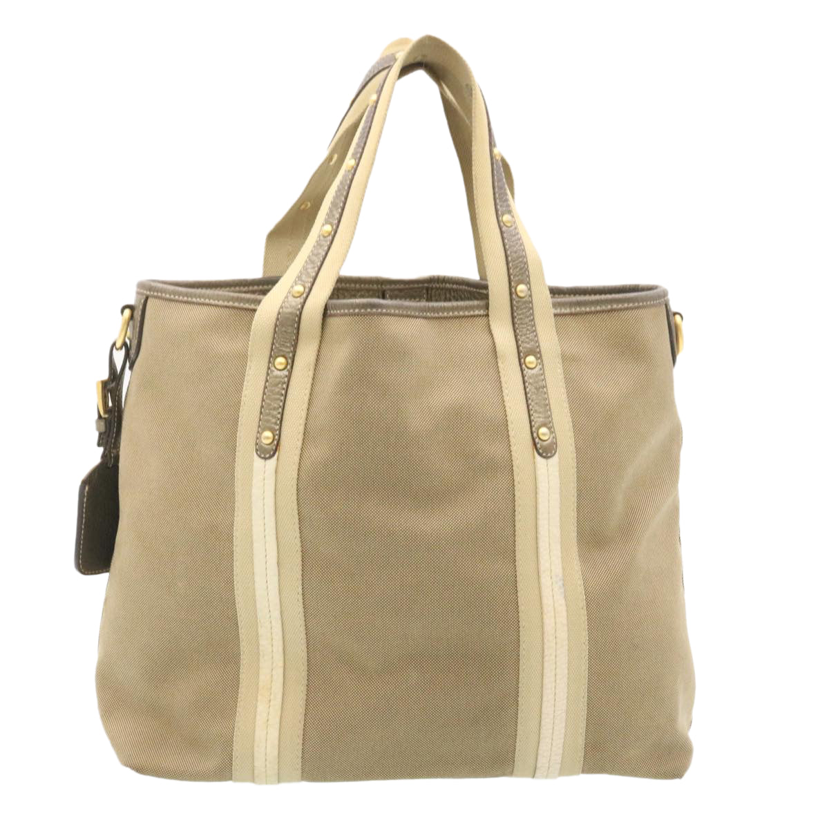 Prada Shoulder Bag Canvas Khaki