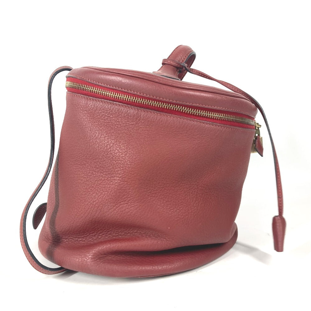 HERMES Handbag leather Red City Women