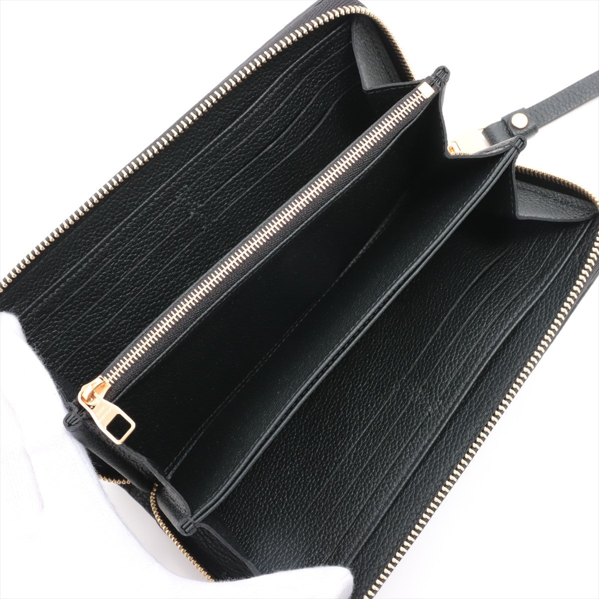 Louis Vuitton Bi-Color Monogram Amplant Wallet M80481 NoirCreme Round Zip Wallet