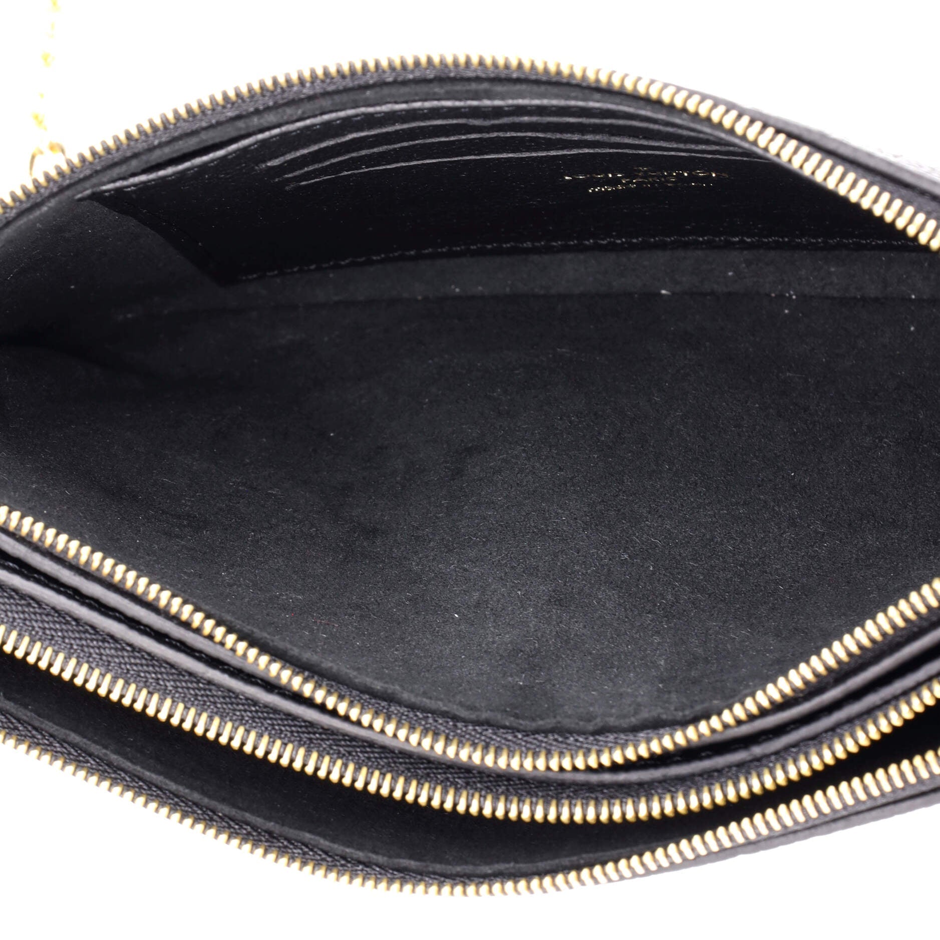Louis Vuitton Double Zip Pochette Monogram Empreinte Leather
