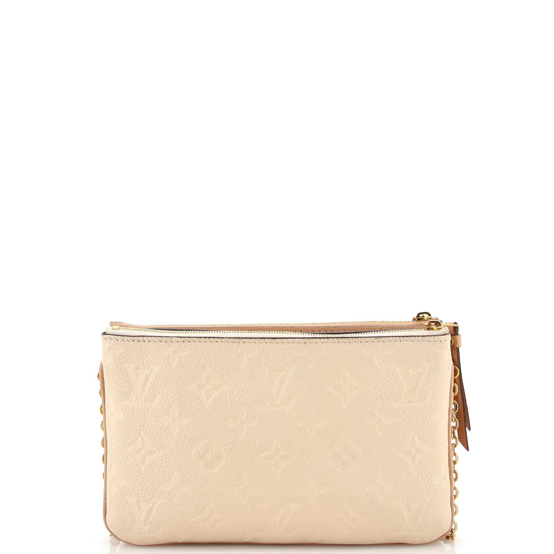 Louis Vuitton Double Zip Pochette Bicolor Monogram Empreinte Giant