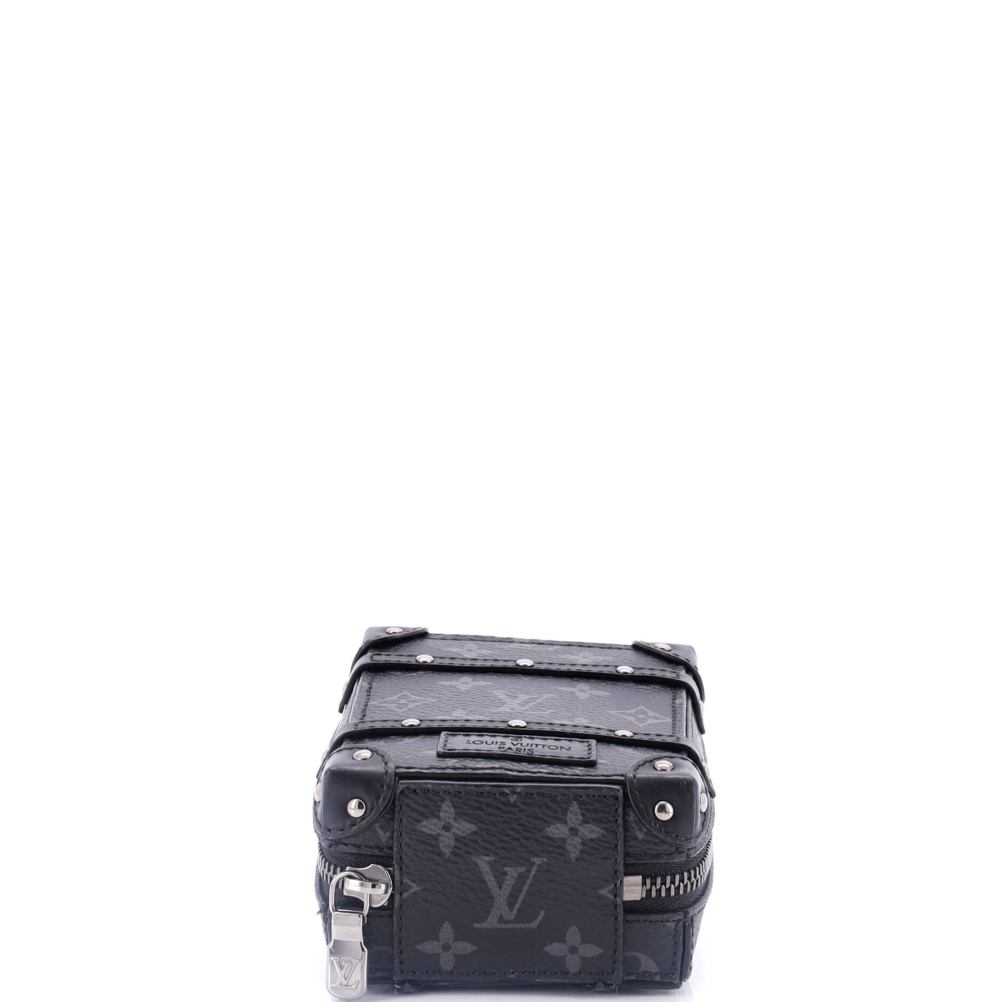 Louis Vuitton Soft Trunk Backpack Bag Charm and Key Holder Monogram Eclipse Canvas