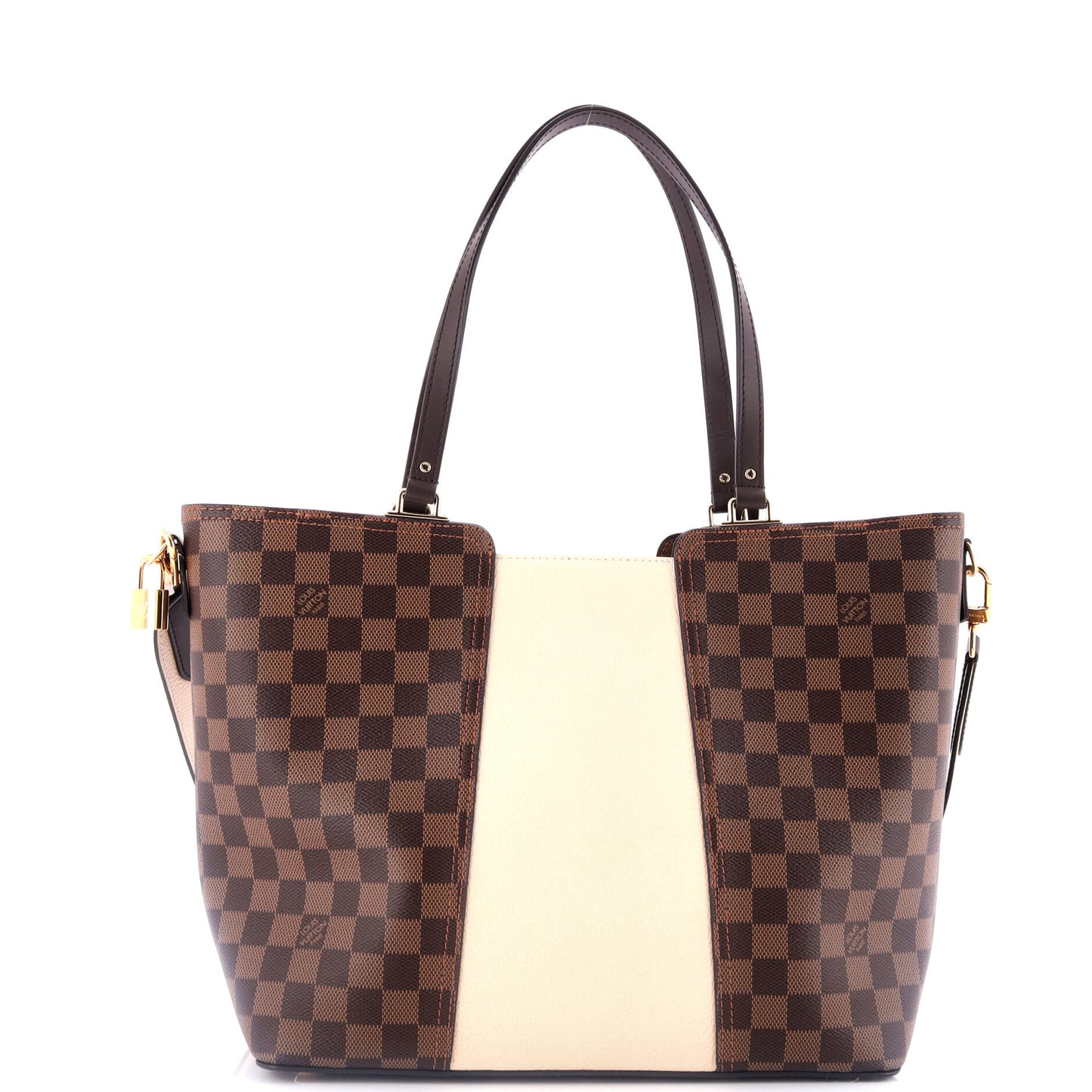 Louis Vuitton Jersey Handbag Damier with Leather