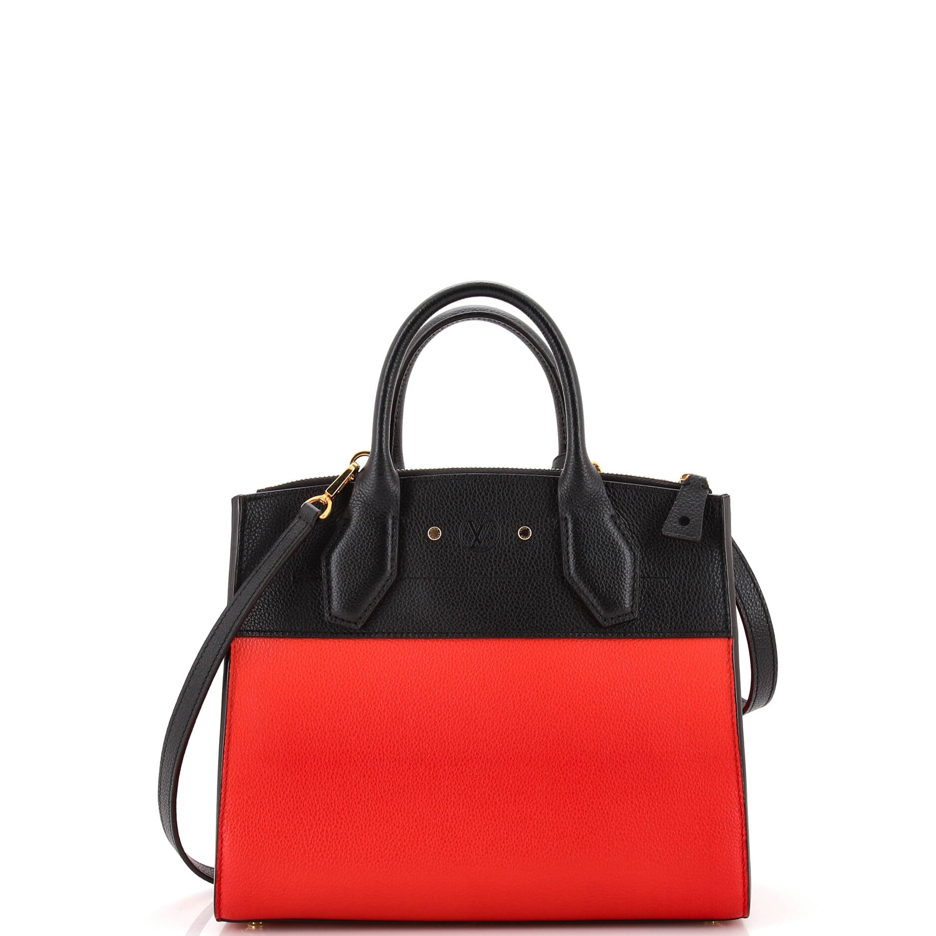 Louis Vuitton City Steamer Handbag Leather PM