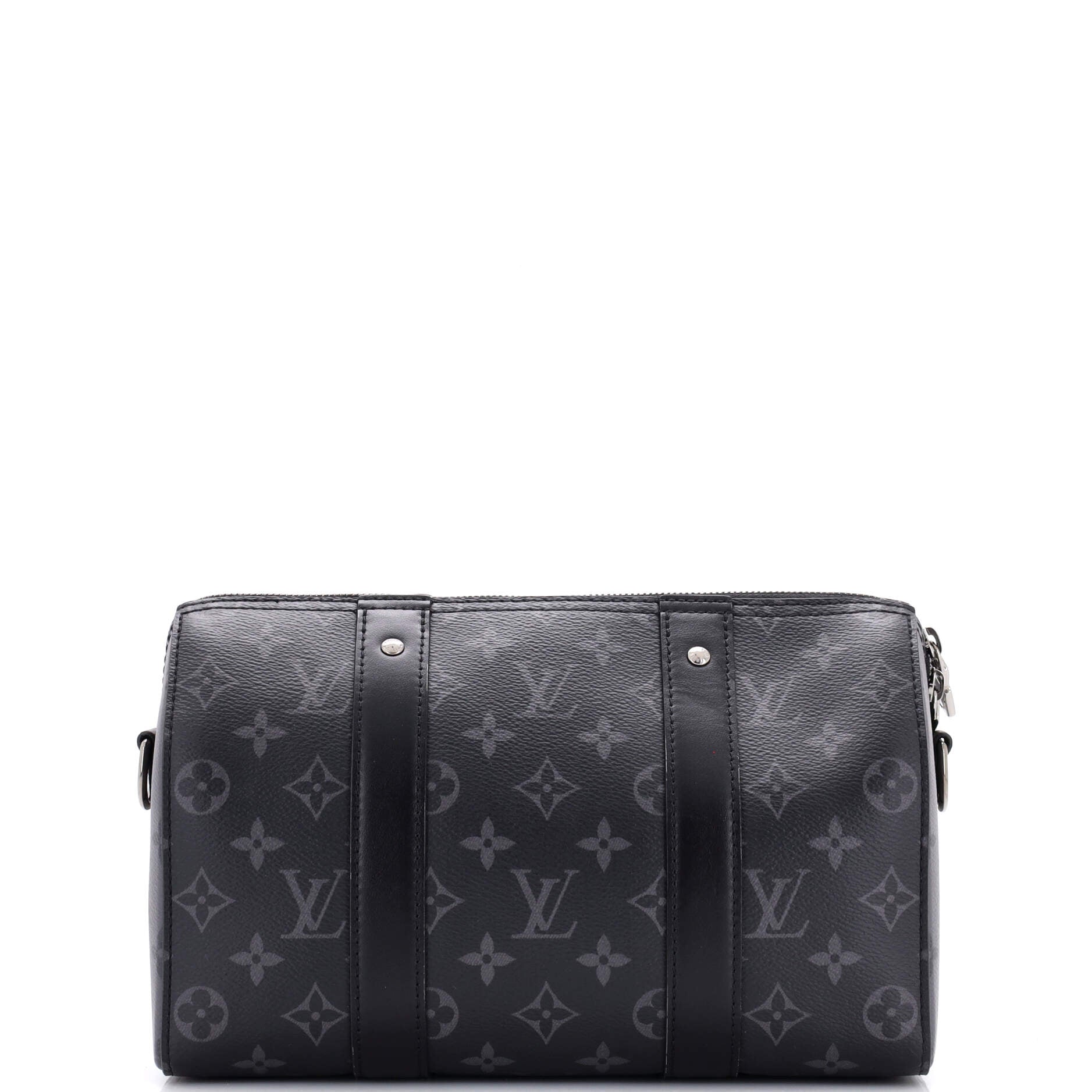 Louis Vuitton Keepall Bandouliere Bag Reverse Monogram Eclipse Canvas 25
