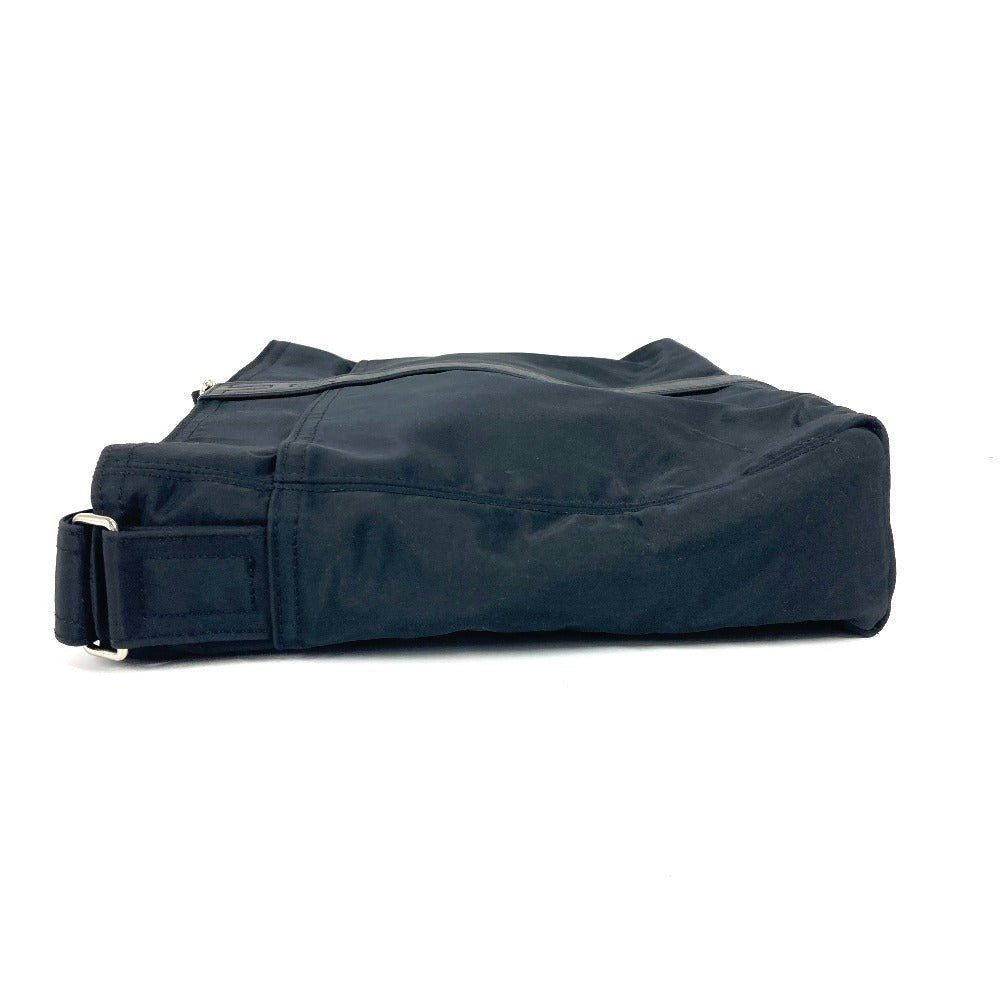 HERMES Shoulder Bag Nylon black Acapulco Basas MM