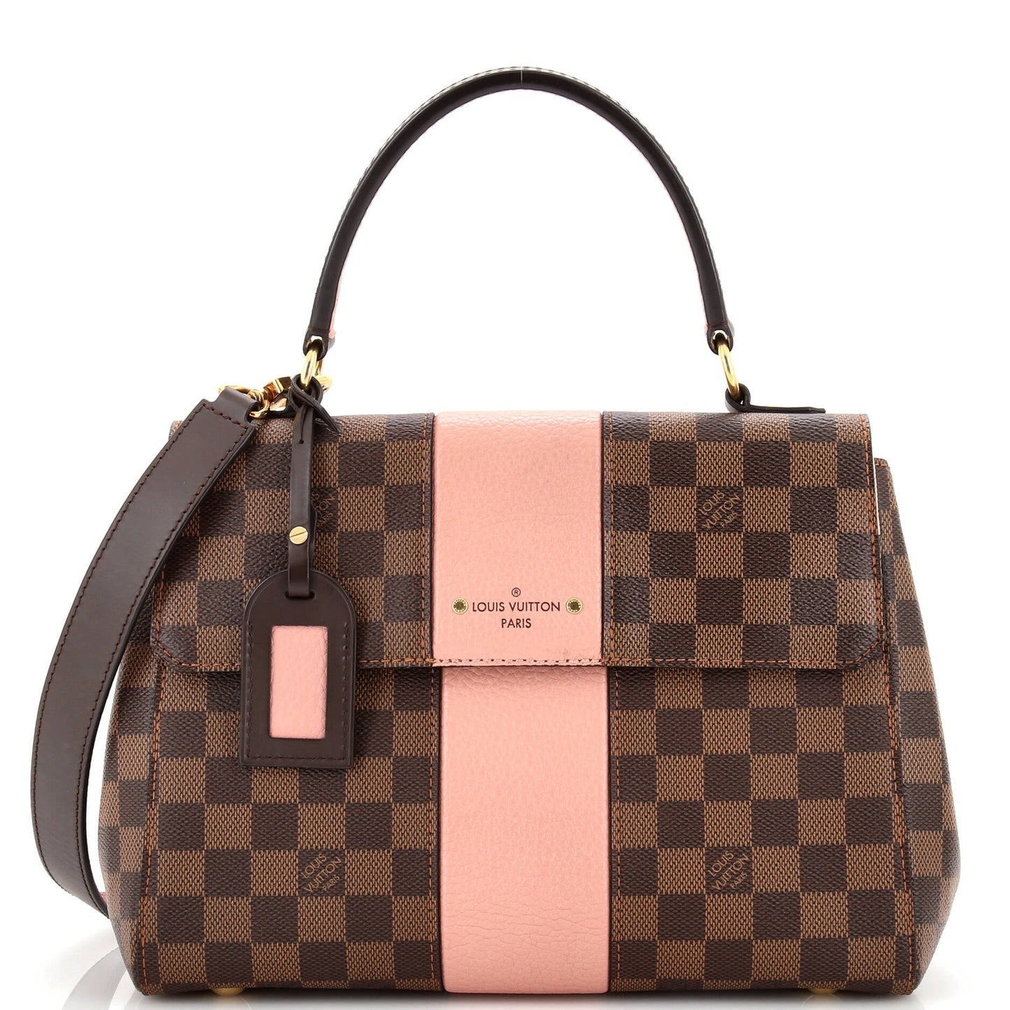 Louis Vuitton Bond Street Handbag Damier with Leather MM