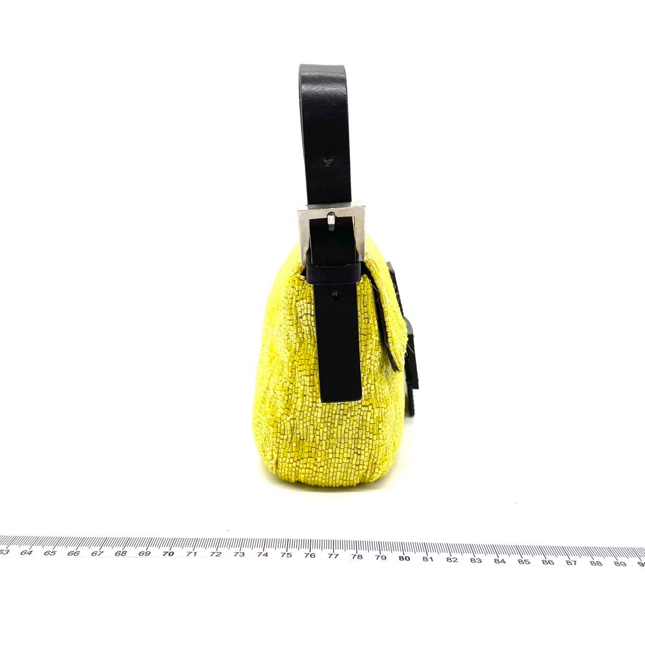 Fendi Baguette Shoulder bag with Glitter Yellow Beads
