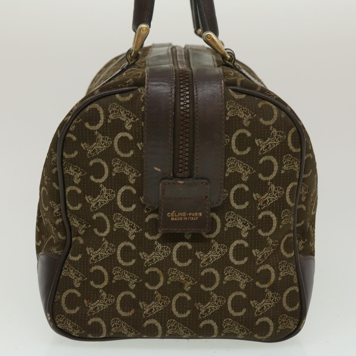 Luxury CELINE C Macadam Canvas Hand Bag Brown 29810