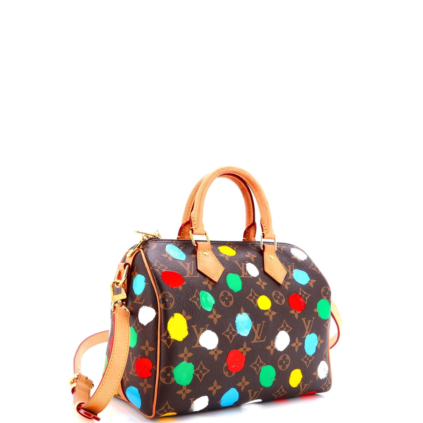 Louis Vuitton Bandouliere Bag Yayoi Kusama Painted Dots Monogram Canvas 25