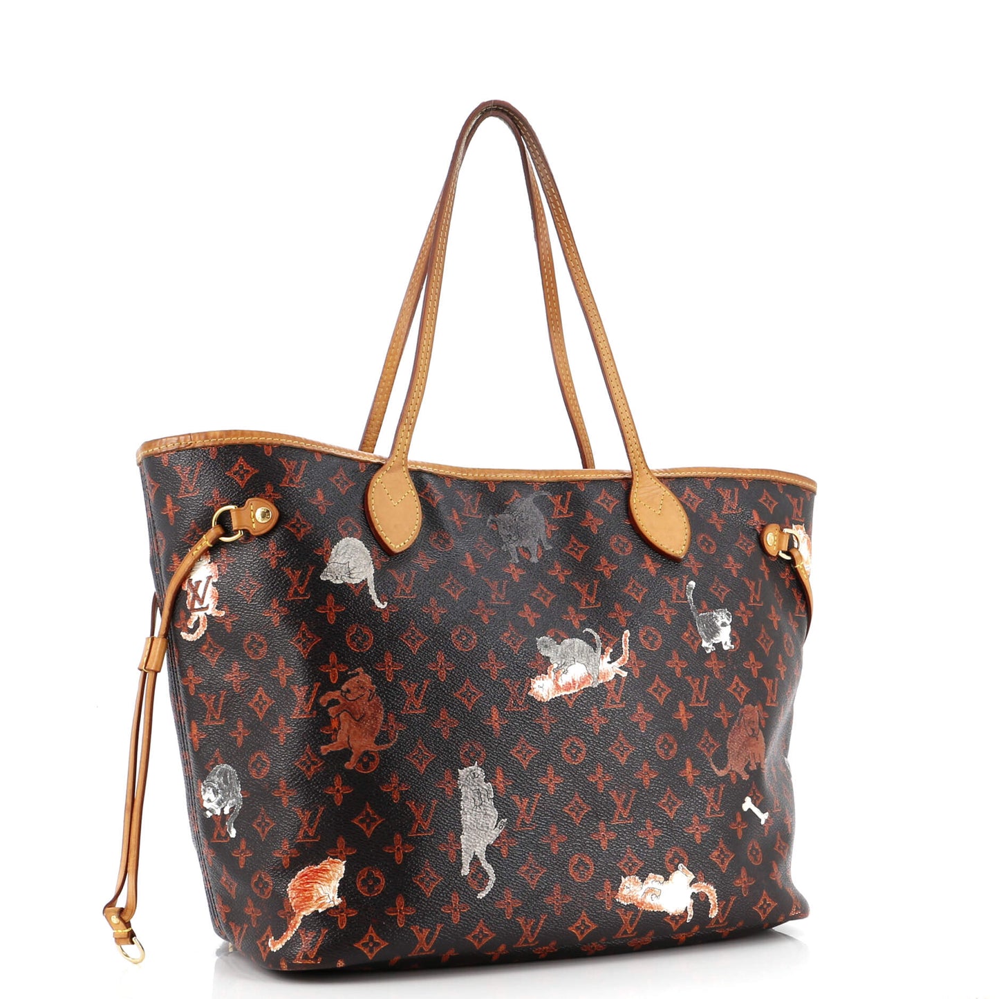 Louis Vuitton Neverfull NM Tote Limited Edition Grace Coddington Catogram Canvas MM
