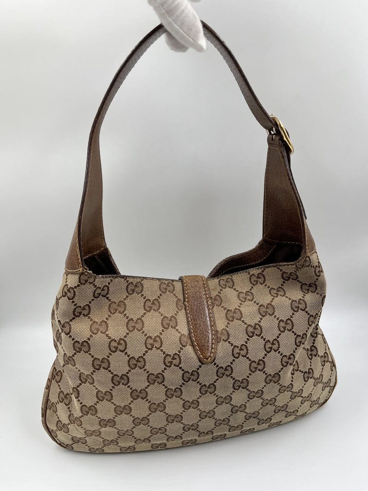 Gucci Jackie Leather Canvas Shoulder Bag Style 20