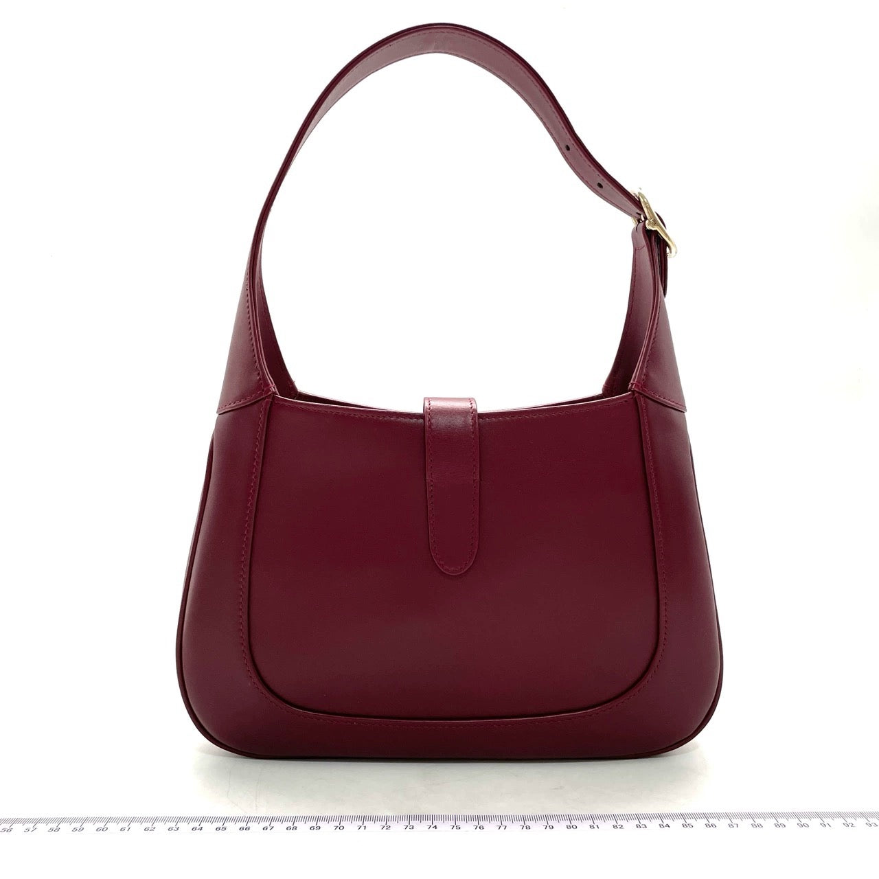 Gucci Jackie 1961 Small Ancora Red Burgundy Leather Shoulder Bag Clasp No Strap