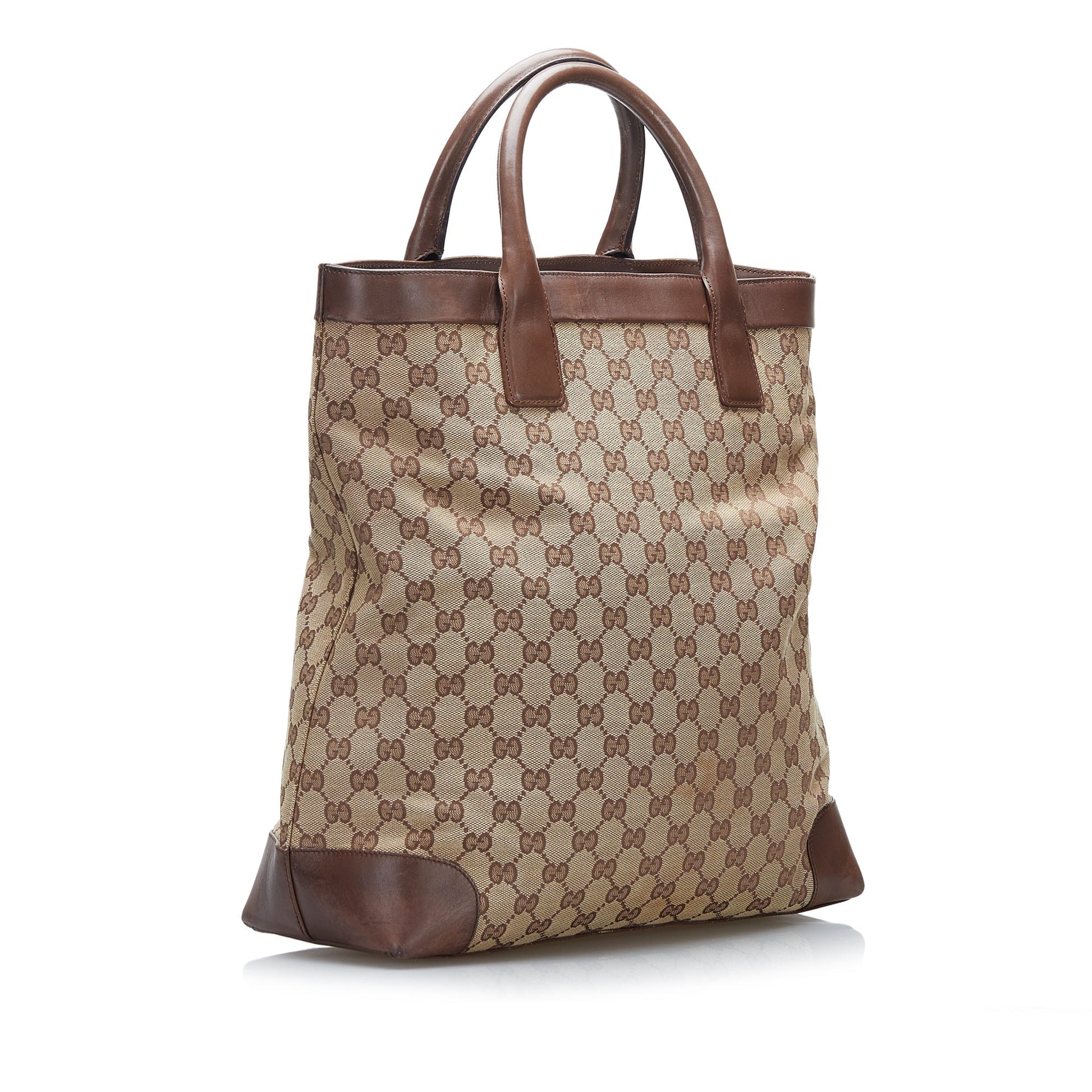 Gucci Leather Canvas Tote