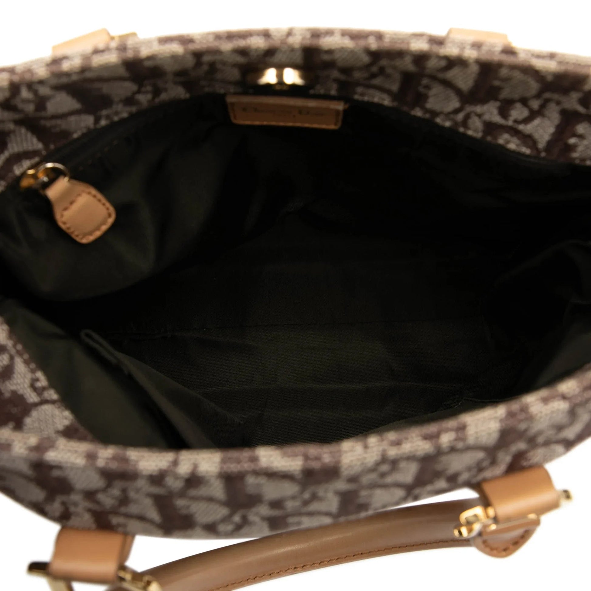 Brown Dior Diorissimo Trotter Canvas Tote