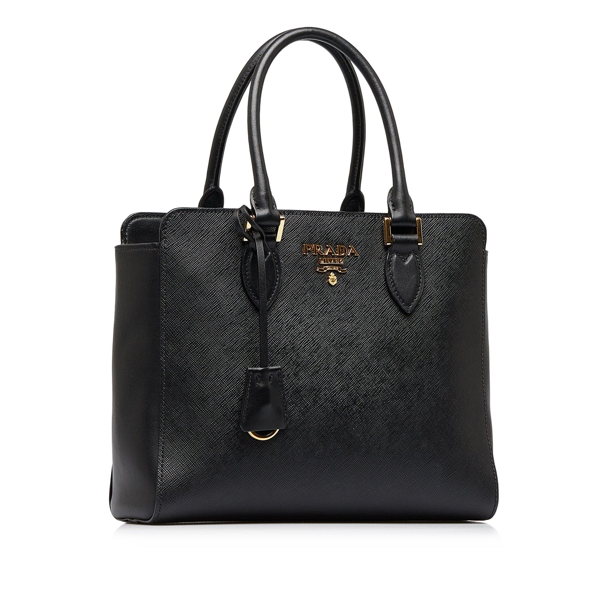 Prada Saffiano Black Soft Calfskin Luxury Handbag
