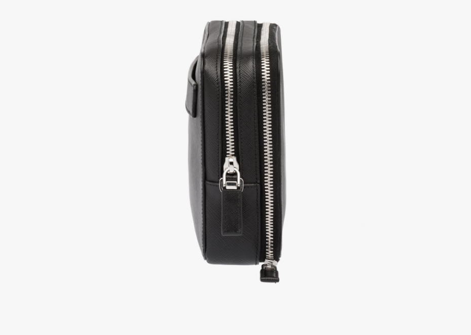 Prada Saffiano Leather Mens Bag Black