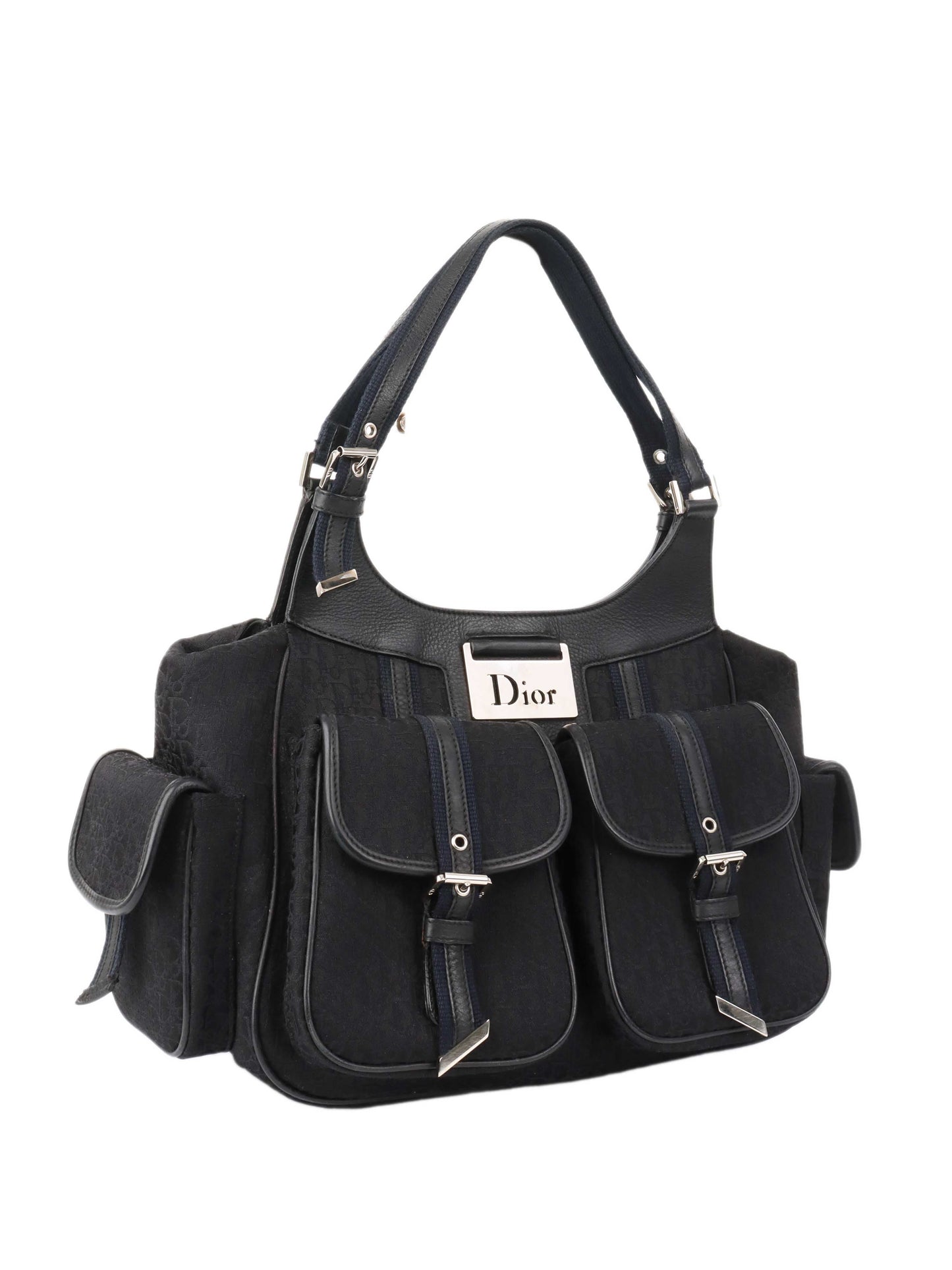 Dior Black Canvas Pocket Bag.