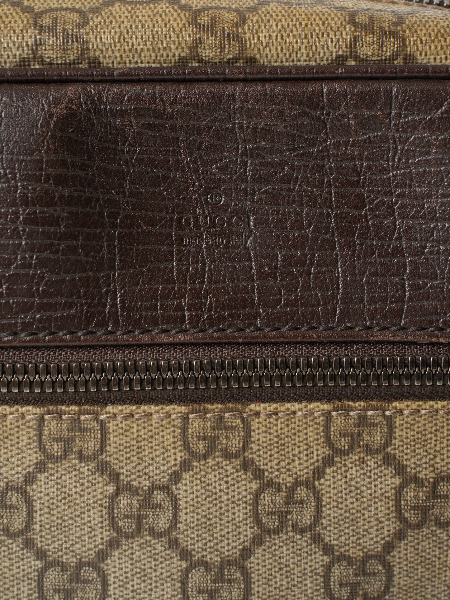 Gucci Lou Monogram Leather Canvas Crossbody