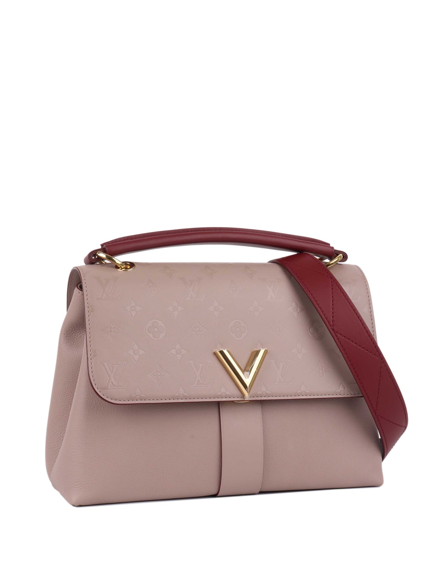 Louis Vuitton Taupe & Red Very One Handle Bag.