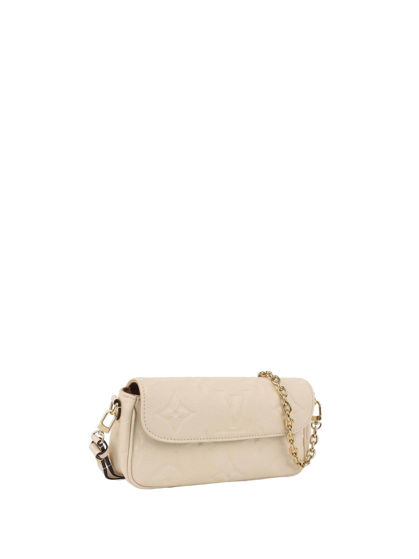 Louis Vuitton Cream Monogram Wallet on Chain Ivy.