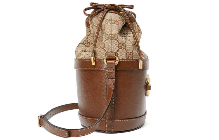 Gucci Leather Canvas Shoulder Bag