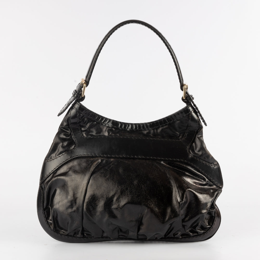 Gucci Leather Canvas Shoulder Bag