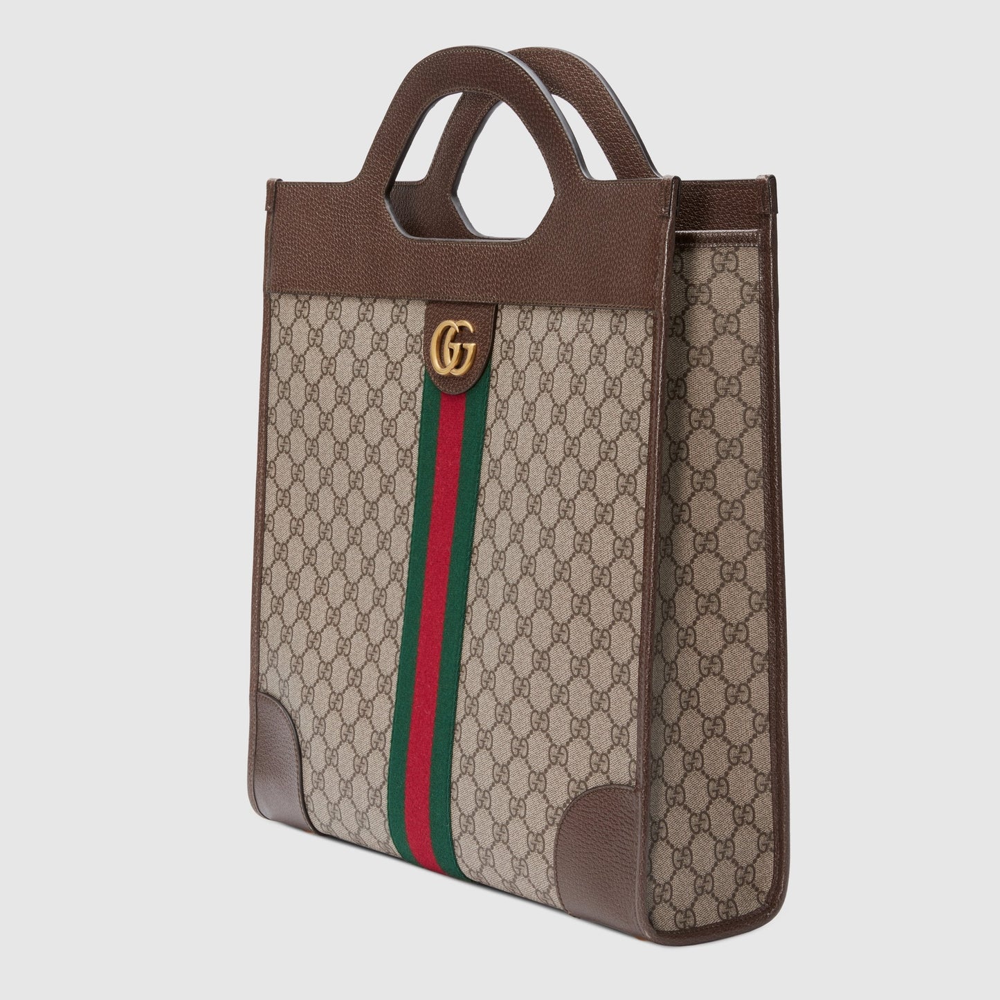 Gucci Monogram Leather Canvas Tote