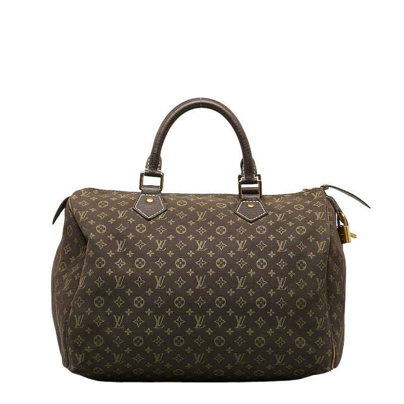 Louis Vuitton Louis Vuitton Monogram Miniature M95224 Handbag Linen/Leather Brown