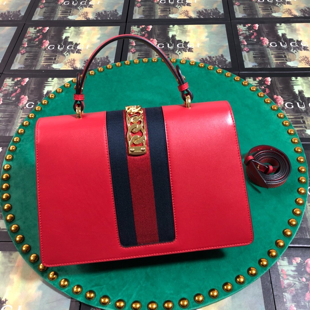 Gucci Sylvie Leather Shoulder Bag Style 6