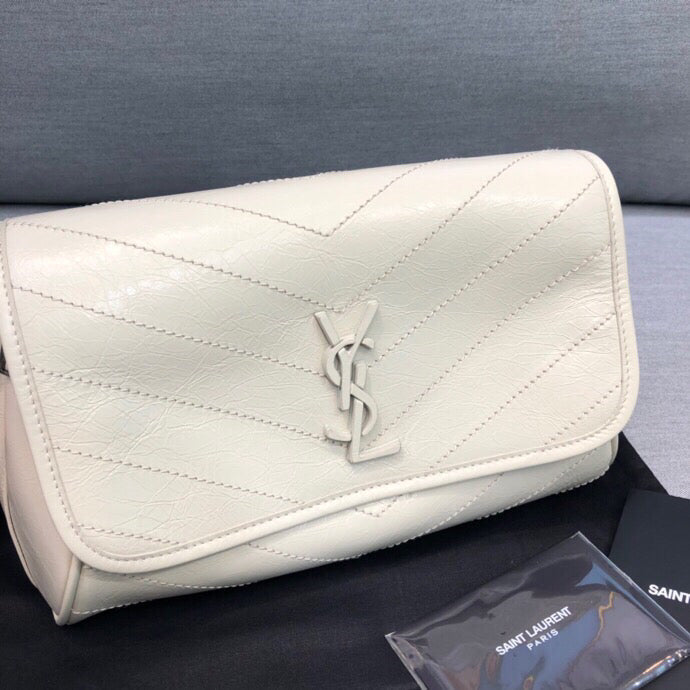 Yves Saint Laurent Niki Medium Crinkled Shoulder Bag