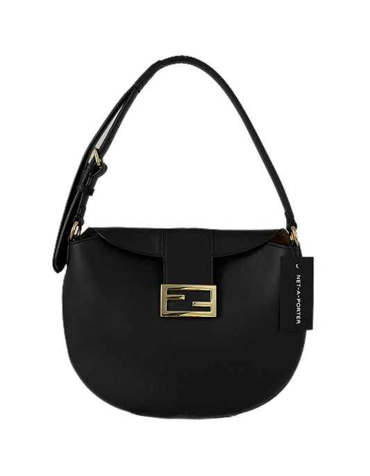 Fendi NEW 2021 Black Small Crescent Shoulder Bag