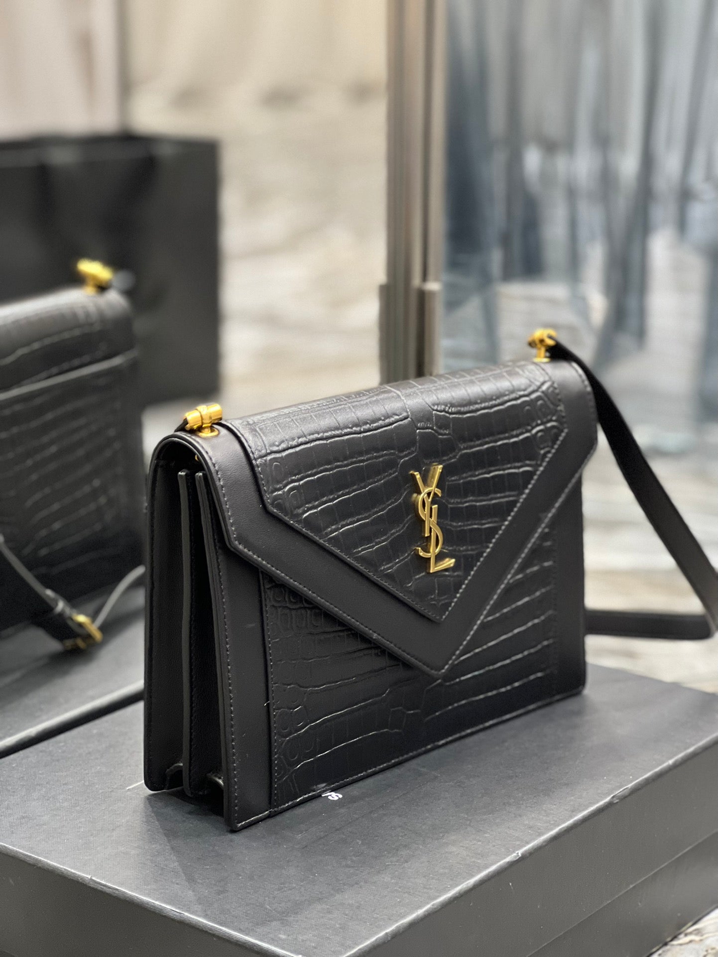 Yves Saint Laurent Gaby Satchel Bag In Black