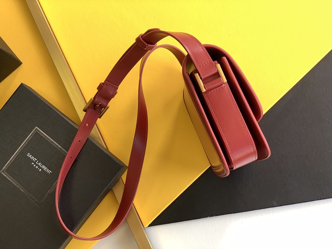 Yves Saint Laurent Solferino Small Satchel Bag Red In Box With Gold Hardware