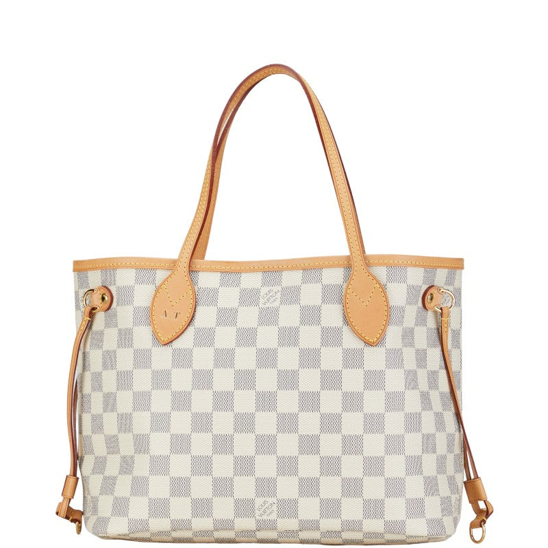 Louis Vuitton Damier Azur ark PM Tote Bag N51110 White PVC Leather Louis Vuitton