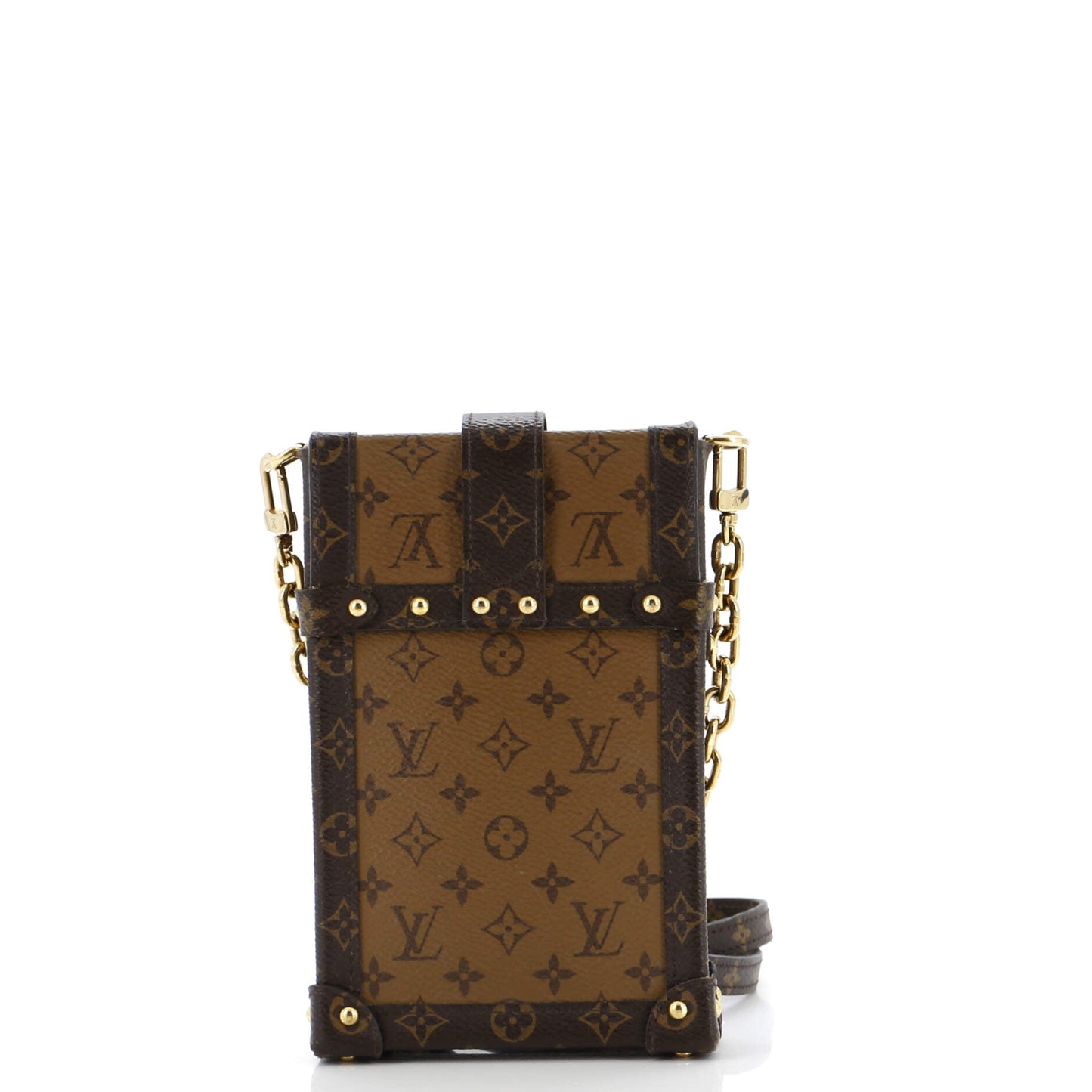 Louis Vuitton Vertical Trunk Pochette Reverse Monogram Canvas