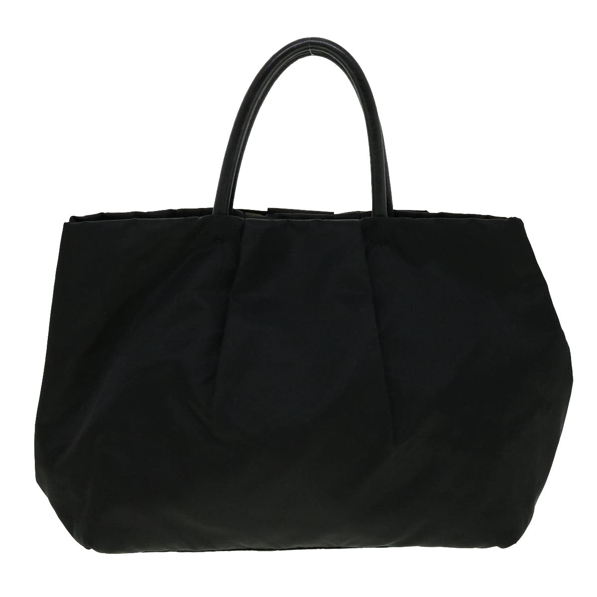 PRADA Nylon Hand Bag Black Auth