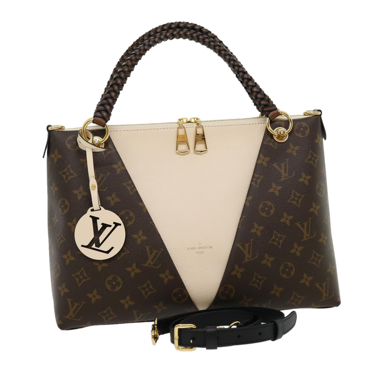 LOUIS VUITTON Monogram V Tote MM Tote Bag 2way M45273 LV 30668A