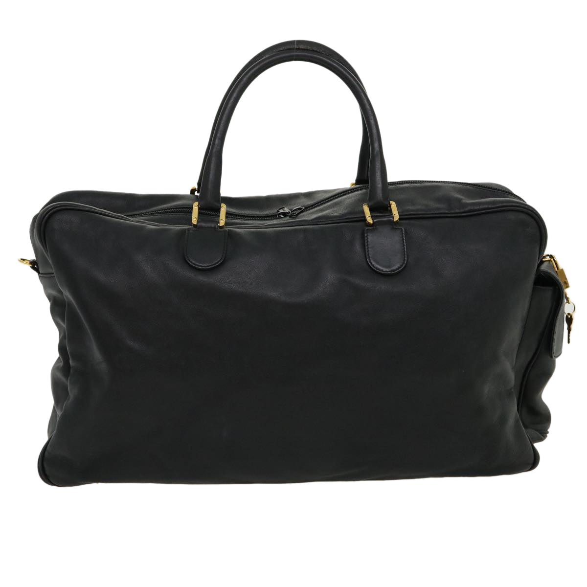 Luxury CELINE Boston Bag Leather Black 30966