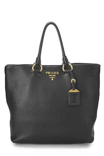 Prada, Black Vitello Daino Phenix Tote, Black