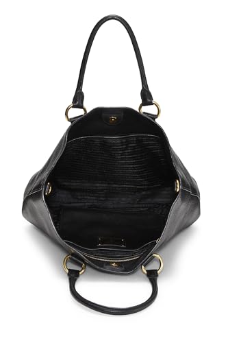 Prada, Black Vitello Daino Phenix Shopping Tote, Black