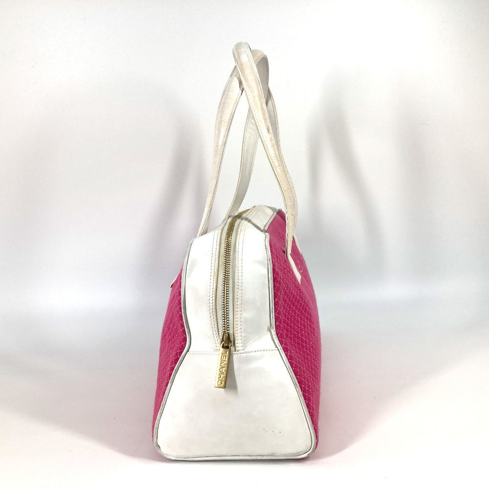 CHANEL Boston Duffel bag Canvas / Leather pink By color CC COCO Mark Women d