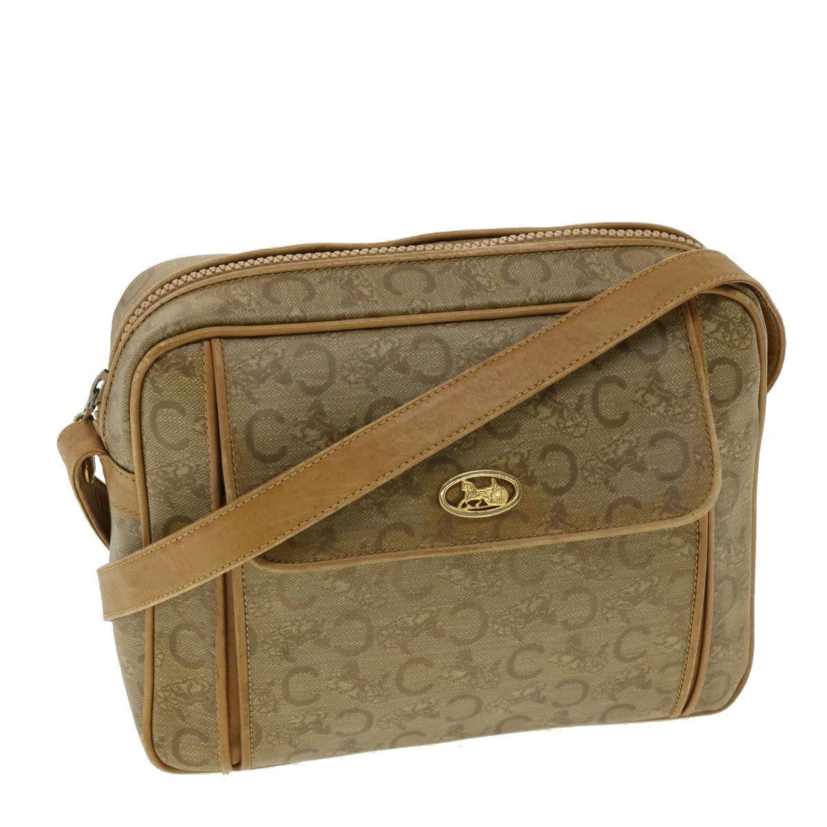 Luxury CELINE Shoulder Bag Enamel Beige 31529